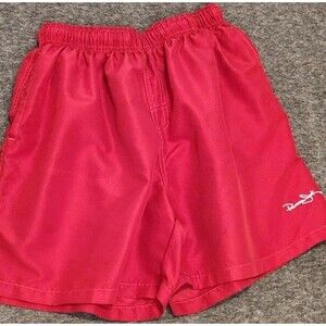 Panama Jack Red Swim Trunks Swimsuit w/Elastic Waist & Pockets Size Medium